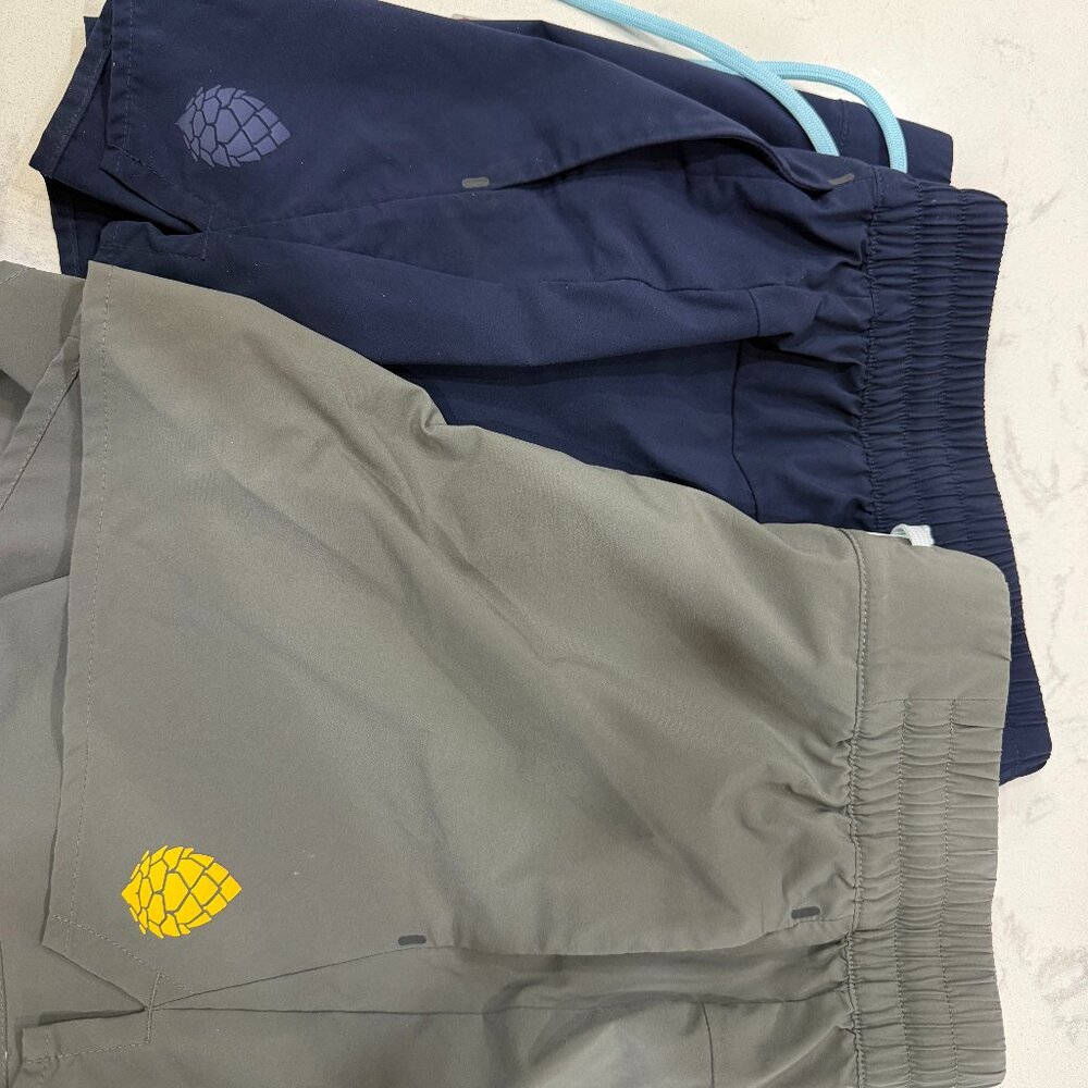 Athletic Mid-Rise Women's Shorts in Navy and Olive - Performance Activewear